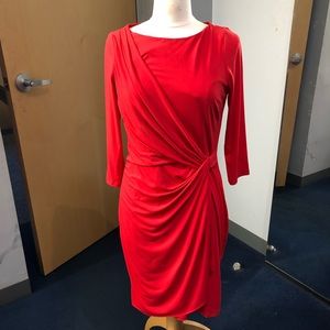 Catherine Malandrino Red Faux Wrap Dress